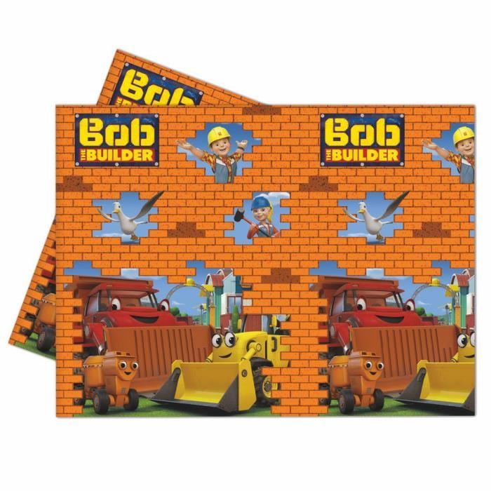 Bob Le Bricoleur Party Anniversaire Nappe Lavable 1x180cm Bob The Builder Cdiscount Maison