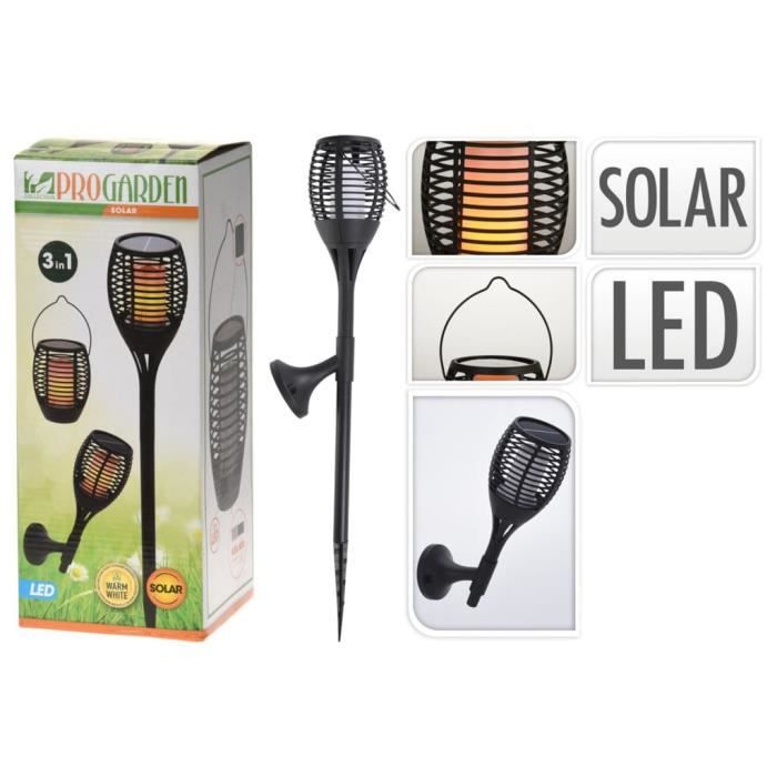 ProGarden Lampe solaire de jardin à LED 3 en 1 Noir 442206 ProGarden Lampe solaire de jardin à LED 3 en 1 Noir 442206