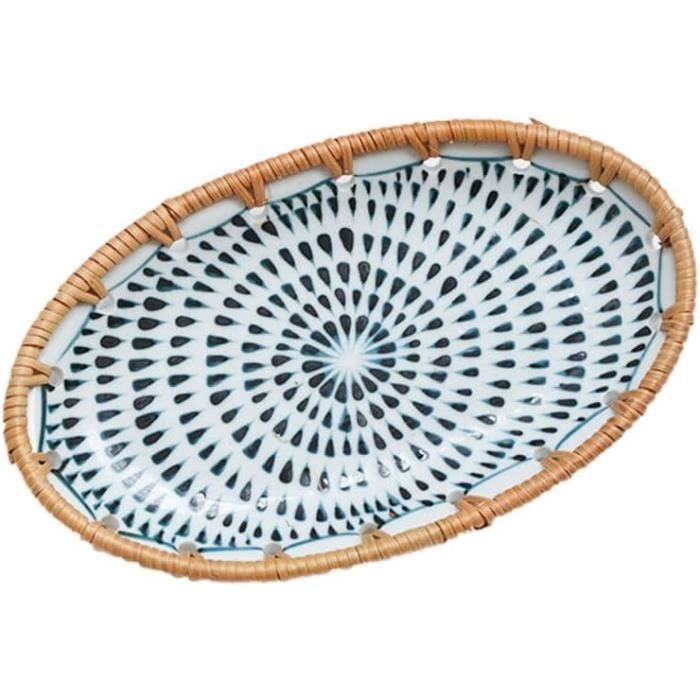 3 Pièces Panier De Rangement Rond En Rotin, Corbeille De Fruits En