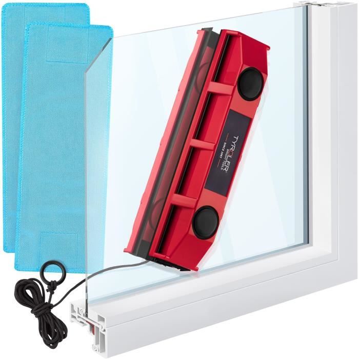 Raclette Lave Vitre Aimanté Nettoyage Magnétique Outil Nettoyage Brosse Pour L'épaisseur De Fenêtres à Double Vitrage 18-30mm - Au Quotidien