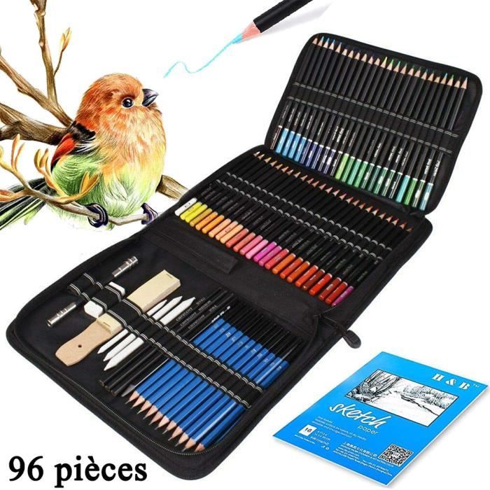 44 Pièces Garçons Craft Set Childrens peinture Livre De Coloriage Crayons De Cire Crayons Feutres 