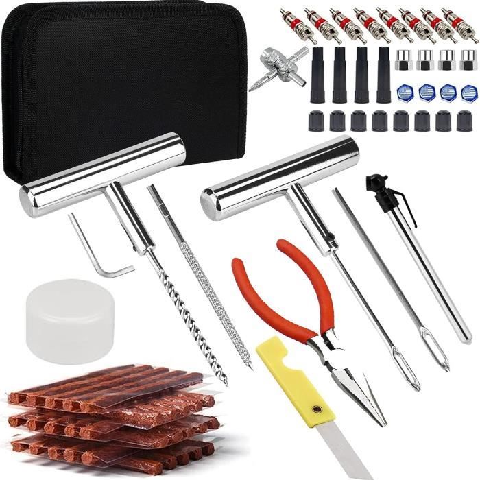 Kit reparation pneu professionnel garagiste +15 meches - Cdiscount