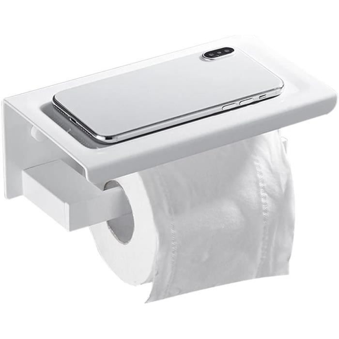 Acier Inoxydable Noir Porte-Rouleau Papier Toilette Autocollant Acier Inox – Noir, Installation Sans Perçage Porte Rouleau Pour Carrelage Verre