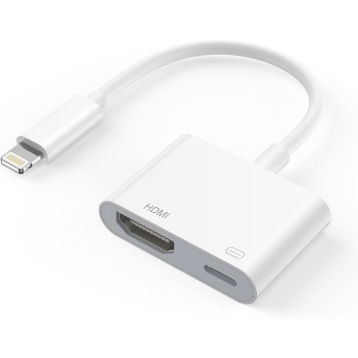 Adaptateur Lightning AV numérique 1080P [Certifié Apple MFi