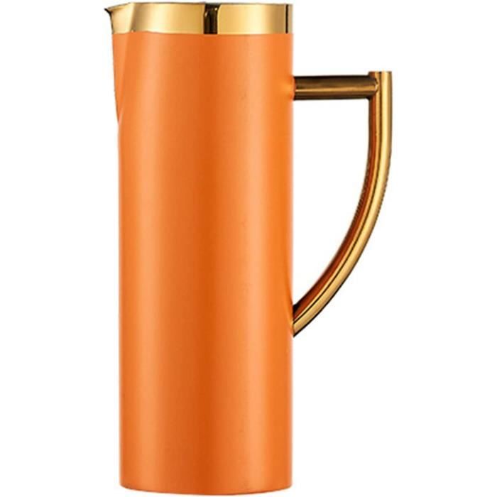 Cruche à Eau En Acier Inoxydable 1,5L Avec Garde-Glace - Pichet Thé Glacé Élégant Et Pratique