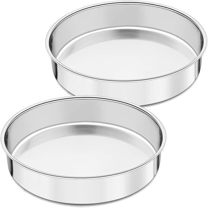 Lot De 2 Moules à Gâteau Carrés – Acier Inoxydable – Onader – 15x15x5 Cm – Neufs