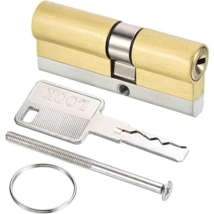 Cylindre De Porte Européen (barillet) Double Serrure 70mm (30/10/30) Avec 7 Clés - Marque Uxcell - Neuf Sous Emballage - Pour Porte D'entrée