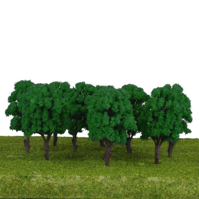 10pcs Modèle Arbre Décor Train Eletronique Jouef 1/100 Vert Foncé Accessoire 