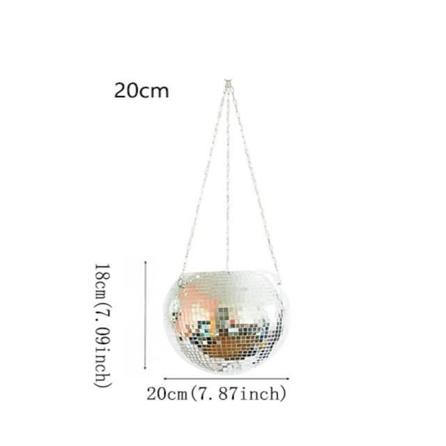 Pot De Fleur Suspendu Boule Disco, Vase Boule Disco, Pot De Fleur