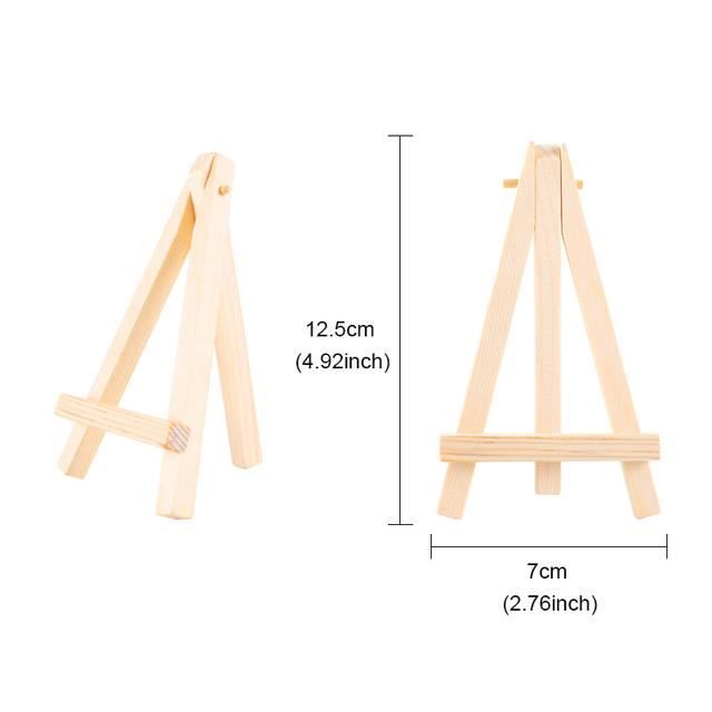 Sporgo Lot 4 Mini Chevalets En Bois Pliable 15x20 Cm - Support Tableaux Décoratif Pour Peinture Et Artisanat