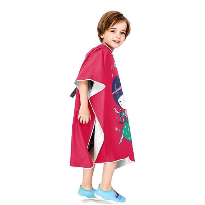 Serviette De Plage Hello Kitty Avec Capuche – 60 X 60 Cm, 100% Coton – Poncho Enfant Pour Piscine, Mer, Douche - 6