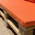 Housse d'assisse pour salon palette tissus ultra résistant Orange 80x120x5 cm-1
