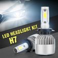 XCSOURCE Ampoule Lampe Halogène H7 8000LM 80W CREE LED Phare de voiture Ventilateur Intégré 6000K Blanc LD1033-1