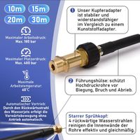 Kit De Débouchage à Pression Pour Canalisations - Vessie Haute Pression, Tuyau Rétractable 3 M - Compatible Tuyaux 2,5 à 15,2 Cm - Adaptateur Laiton, Vanne D'arrêt