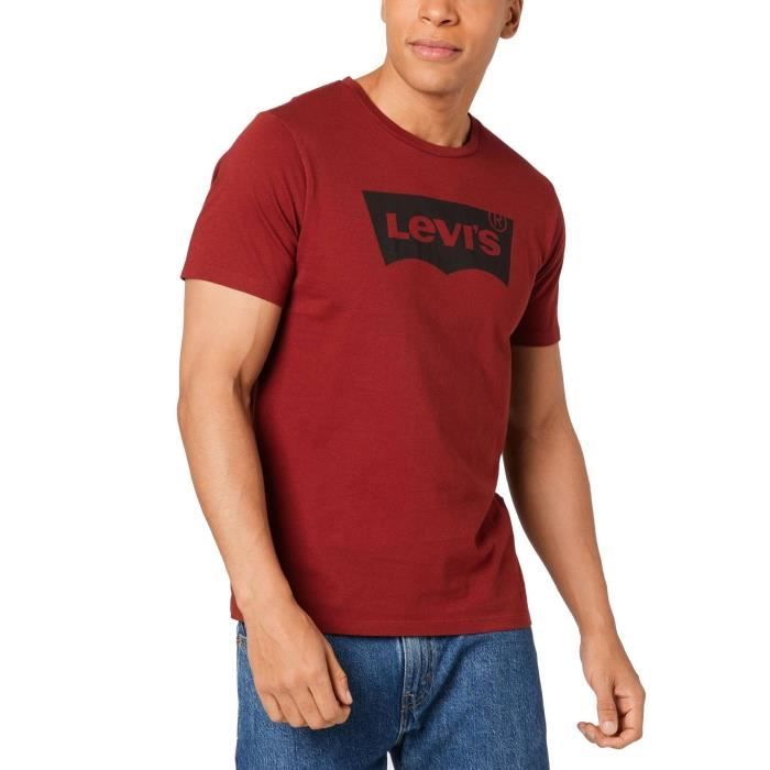 Tee shirt levis noir et rouge hot sale