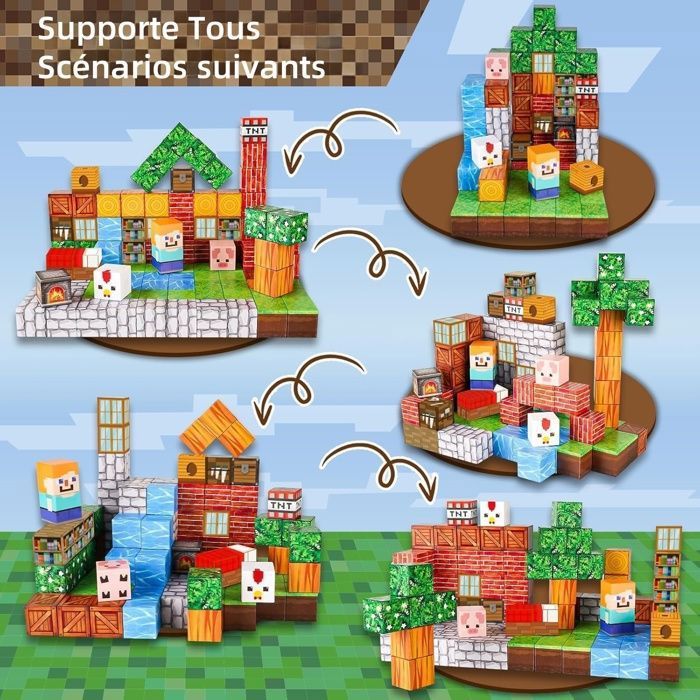Blocs De Construction Magnétiques 100 Pièces – Jouet STEM Montessori Pour Enfants De 3 à 12 Ans, Aimants 360°