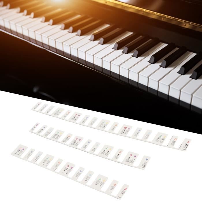 Autocollants amovibles pour notes piano 88 touches - Cdiscount