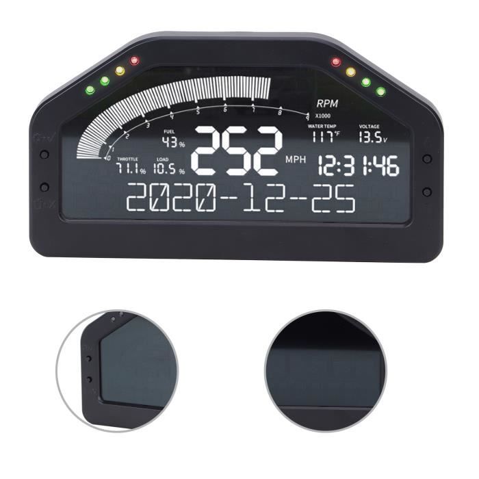 Sinco Tech Dash Race Display Lcd 8 Led Light Universal Racing Meter ...
