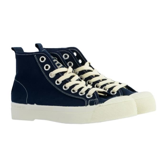 Baskets femme Bensimon Stella b79 Bleu Marine Haute Coton bio Confort exceptionnel