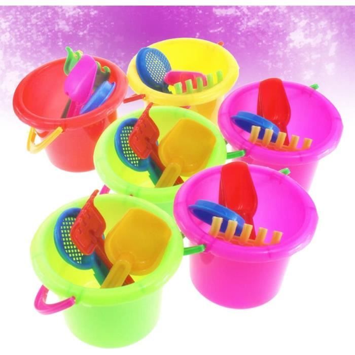 Jouets De Sable Plage 34 Pièces Avec Seau De Sable Pliable Et Kit De