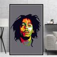 Affiche murale avec Bob Marley et chanteur, pour décoration de maison - 6-40x50cm-2