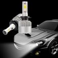 XCSOURCE Ampoule Lampe Halogène H7 8000LM 80W CREE LED Phare de voiture Ventilateur Intégré 6000K Blanc LD1033-2