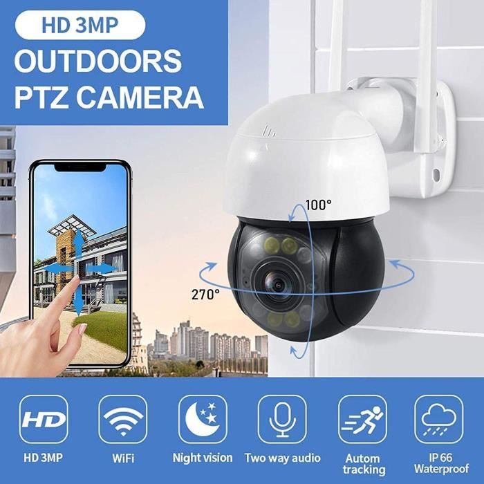 Mini caméra IP Wifi pour l'extérieur de Surveillance extérieure PTZ IP WIfi  hd 3MP, dispositif