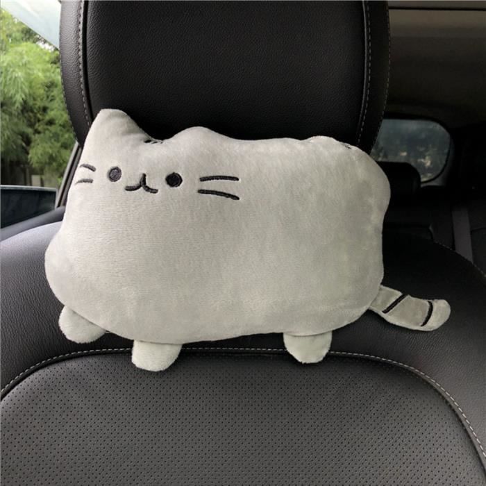 Coussin De Siège Auto En Peluche Forme Chat - 54x48cm - Doux Et Chaud - Pour Voiture, Bureau, Chaise - Décoration Mignonne Et Pratique