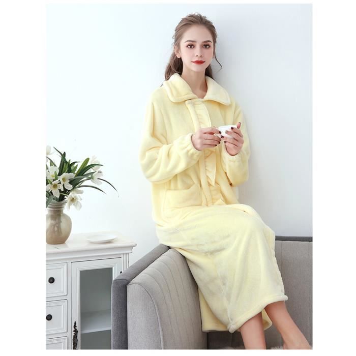 Chemise de nuit deals longue chaude femme