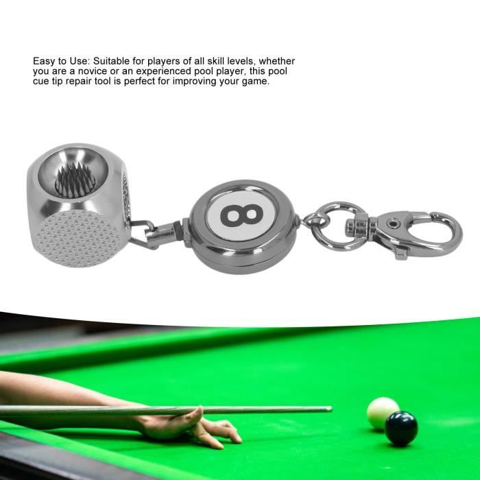 Outil De Réparation Pour Queue De Billard - Affûteur Et Polisseur De Procédé - En Acier Et Bois - 10x3 Cm