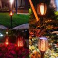 Lot de 4 Torche Etanche Lampes LED avec Lumière recharge Solaire effet Flammes IP65, 5W pour décoration de l'extérieur - Yuan Yuan-3