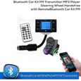 Transmetteur FM Bluetooth Kit voiture lecteur MP3 Volant mains libres avec Bluetooth Remote Control Kit Cars FM Modulator Écoutez-3