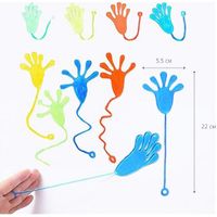Mains collantes colorées Main collante extensible, les enfants