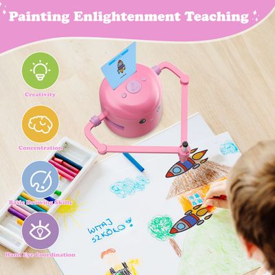 Robot Dessin Enfants Intelligent - 150 Cartes + 12 Feutres - Coloriage Vocal Interactif 4-8 Ans