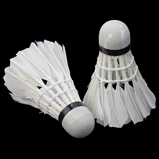 12x Badminton Boules Plume Blanc Volants Jeu Sports Entrainement Formation Mode