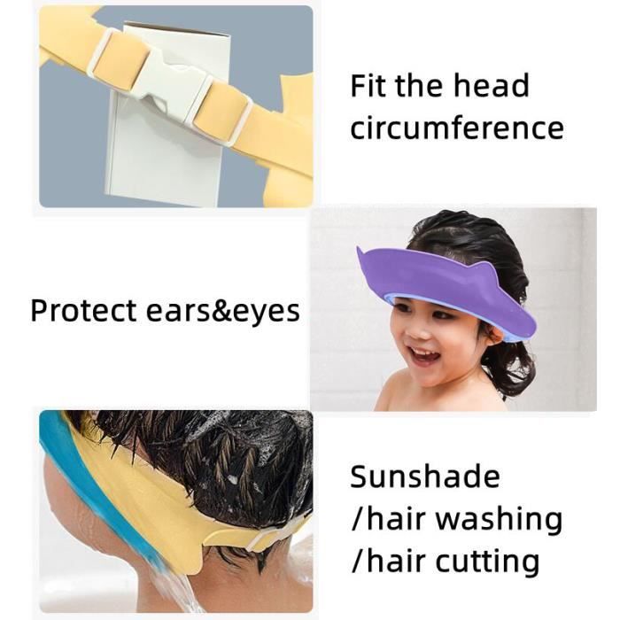 Casquette de douche protection du visage pour enfant - Casquettes Bonnets