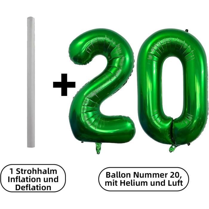 Ballons décoratifs pour 20e anniversaire - Or rose - Décoration d'anniversaire pour 20e anniversaire - Ensemble de décoration d'anniversaire pour filles - Ballons en forme de chiffre 20 ans - Ballons