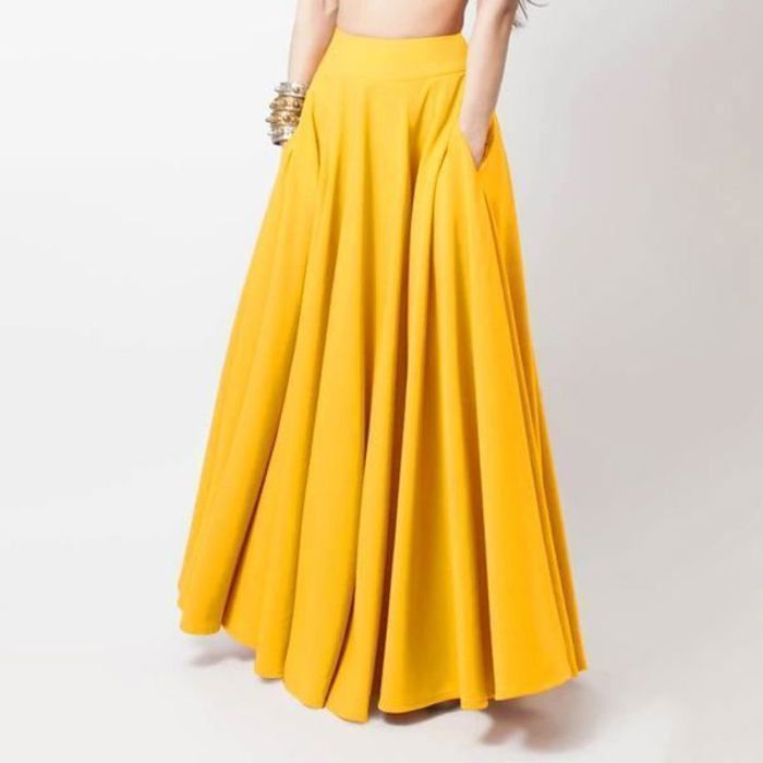 Longue best sale jupe jaune
