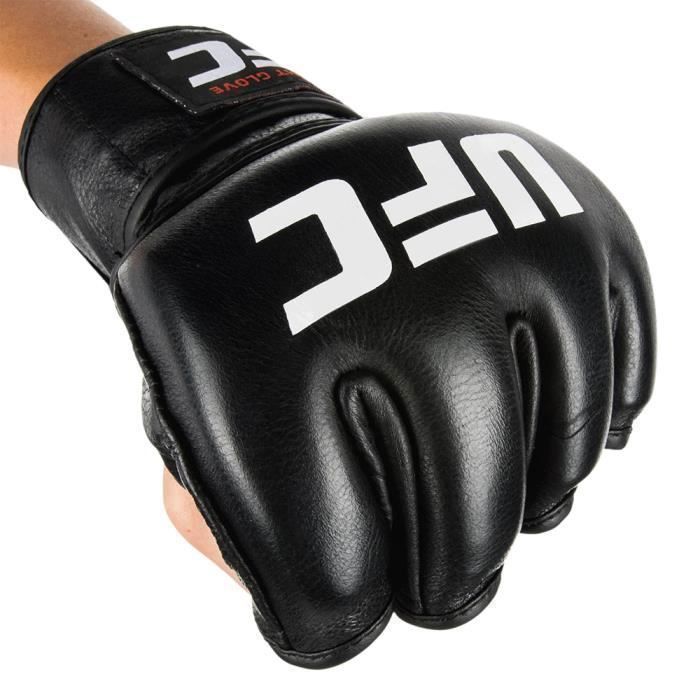 Gants Muay Thai Kickboxing Gants MMA Fox-Fight Cuir Véritable | Boxe Sac De Sable Combat Protection Main Sports Combat