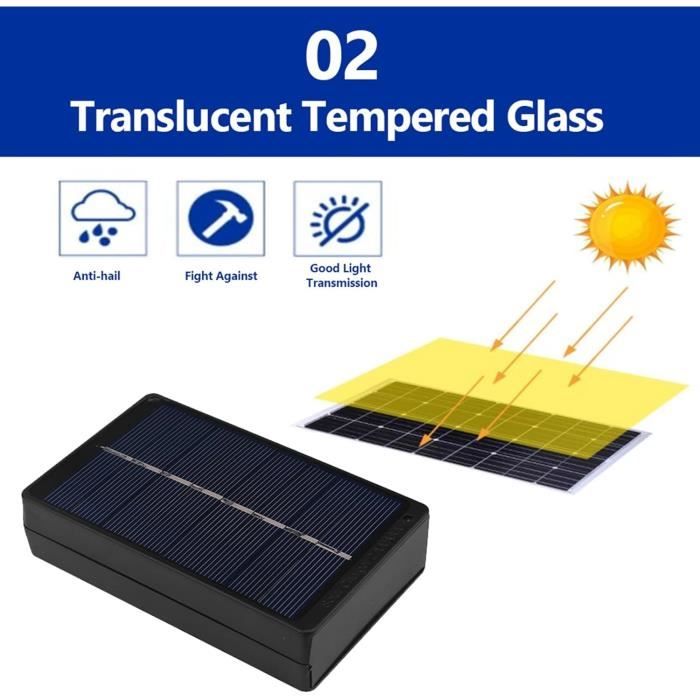 Powerbank Solaire 1W Avec Panneau Intégré - Charge Sans Fil Et Piles AA/AAA - Imperméable - Idéal Camping, Randonnée - Pour Smartphones Et Tablettes
