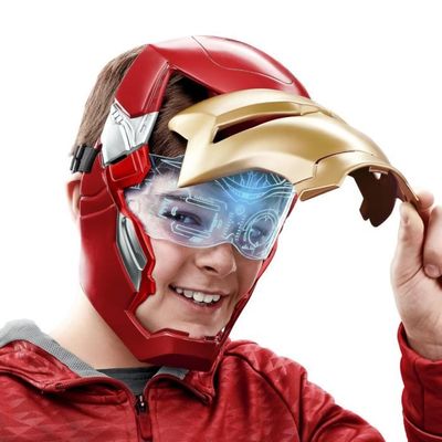 Masque Électronique Iron Man Avengers - Visière Mobile Avec Effets Lumineux Pour Enfants