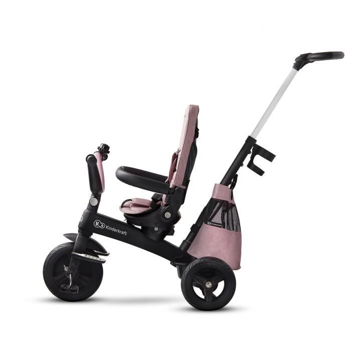 Tricycle KINDERKRAFT EASYTWIST Rose roues Léger Evolutif - Main Image