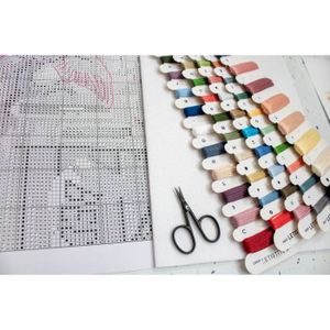Kit De Broderie Au Point De Croix Motif Chat Et Oiseaux[n1956