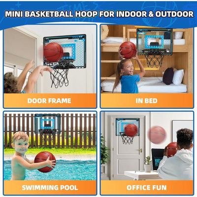 Panier de basket mural mini d'intérieur, éclairage LED, compteur électronique, 3 balles, pour garçons 5-12 ans, cadeau d'anniversair - Sport Panier de basket mural mini d'intérieur, éclairage LED, compteur électronique, 3 balles, pour garçons 5-12 ans, cadeau d'anniversair - Sport