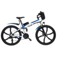 Vélo électrique Tout suspendu - 250W 10.4ah - Shimano 21 vitesses - Autonomie maximale 60KM - 26" VTT - Blanc-0