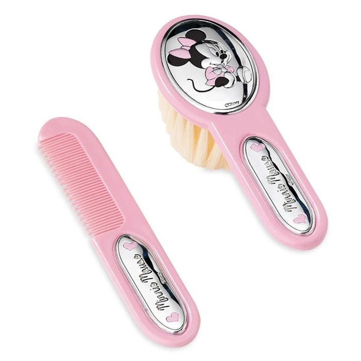 Valenti Co Set Brosse Et Peigne Argent Minnie Mouse Disney Cdiscount Puericulture Eveil Bebe