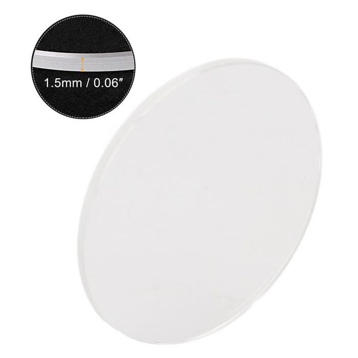 Verre De Montre Minéral Plat, 1.0 Mm D'épaisseur, Diamètre 14 à 45 Mm - Eichmüller