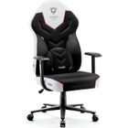 Chaise Gaming - Diablo - X-Gamer 2.0 - Ergonomique - Accoudoirs Confortables - Noir-Blanc