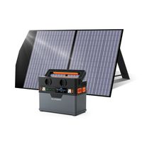 ALLPOWERS Powerstation - Générateur Solaire Portable 288Wh 300W Mémoire de Courant Mobile avec 1 Panneau Solaire de 100 W