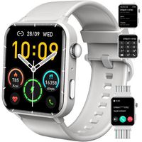 FeipuQu Montre Connectée Femme Homme Appel Bluetooth,1,83' Smartwatch Sport,Etanche,Assistant vocal,Oxymètre,Sommeil,Podomètre